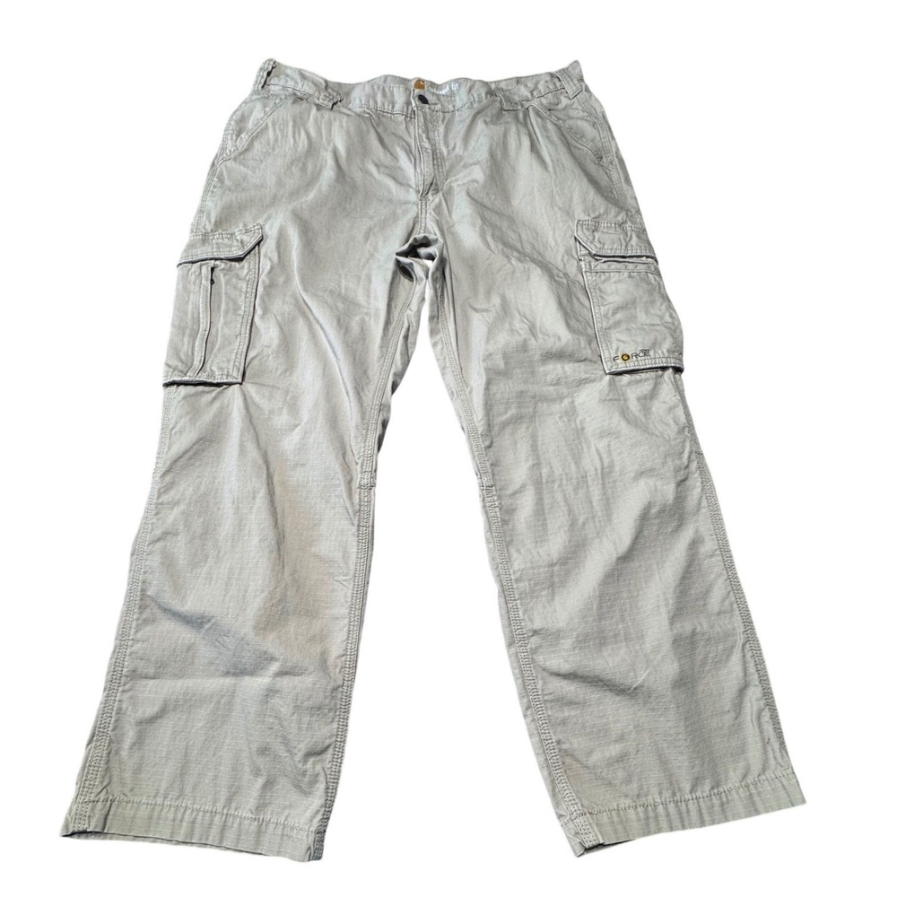 Carhartt Cargo Pants Mens 40x30 Ripstop Ta Cotton Relaxed Fit Force Utility Work